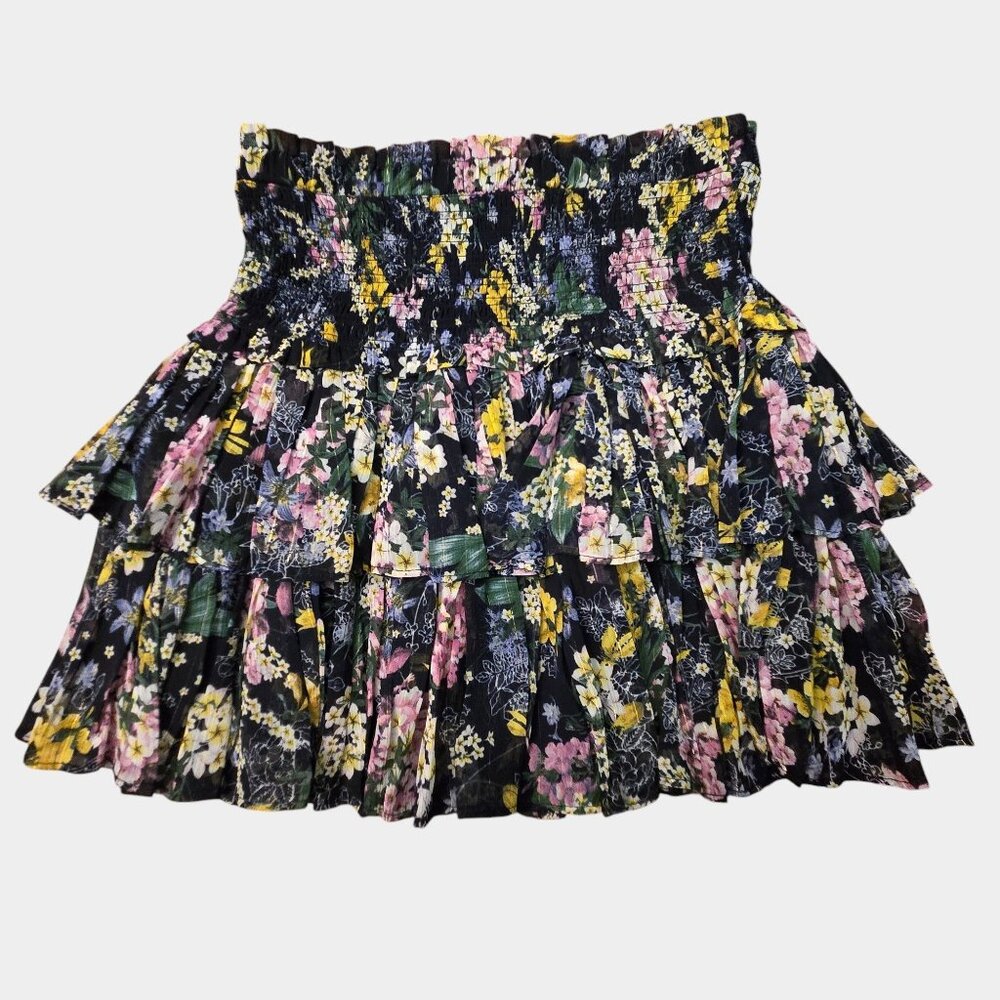 We're All Pretty Girls Mixology Juni Floral Skirt Smocked Tiered M Flirty NWT